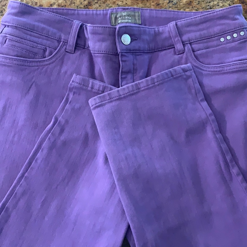 Chico’s Purple Cropped Jeans